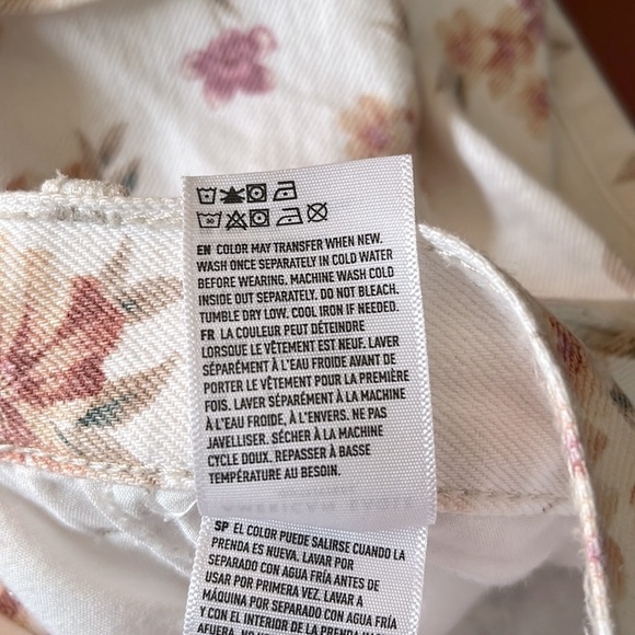 American Eagle Mom Short White Floral Jean Shorts - Picture 11 of 11